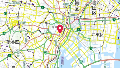 東京會舘（旧大政翼賛会本部）の位置