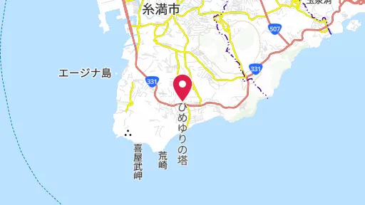 ひめゆりの塔の位置