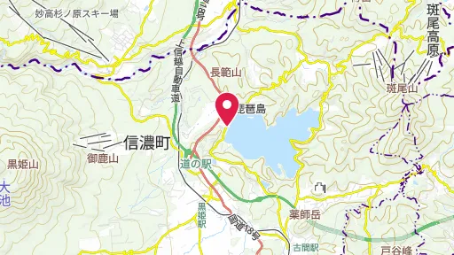野尻湖立が鼻遺跡の位置