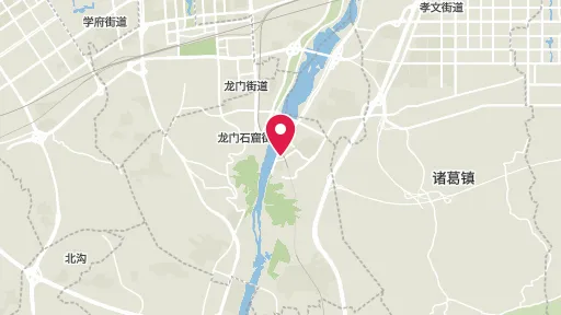 竜門石窟の位置