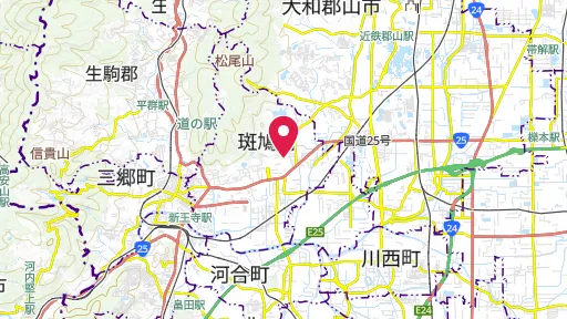 中宮寺の位置