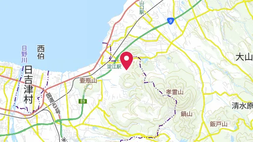 上淀廃寺跡の位置