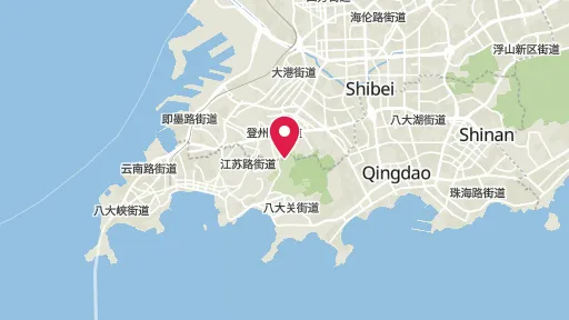 青島山砲台遺跡の位置