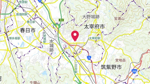 太宰府政庁跡の位置