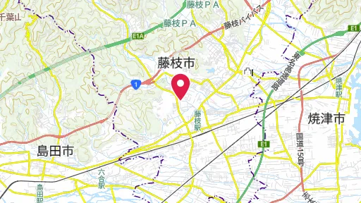 駿河国志太郡衙跡の位置
