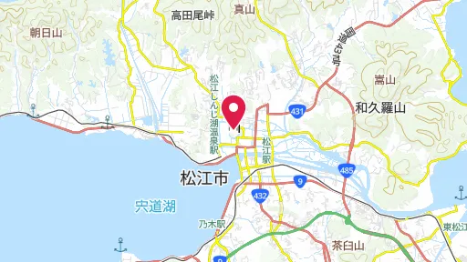 松江城の位置